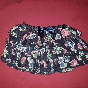 Floral ruffle skirt